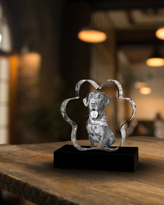 3D Paw Shape Pet Crystal | A Personalised Tribute to Your Beloved Pet