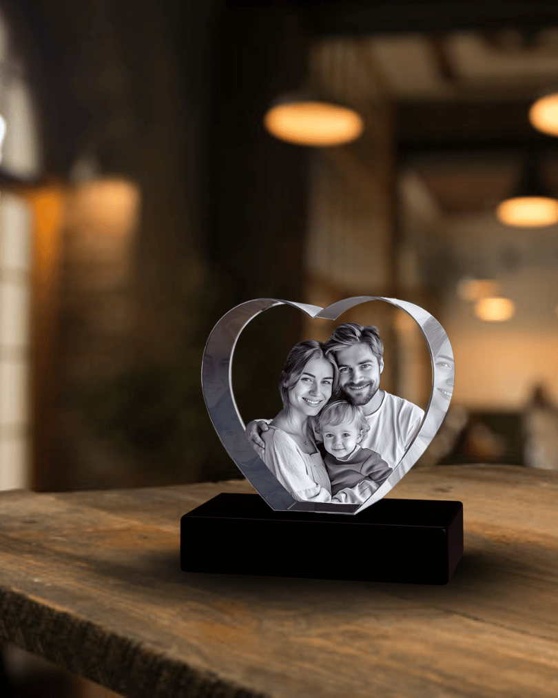 3D Crystal Heart | A Personalised Gift Full of Love
