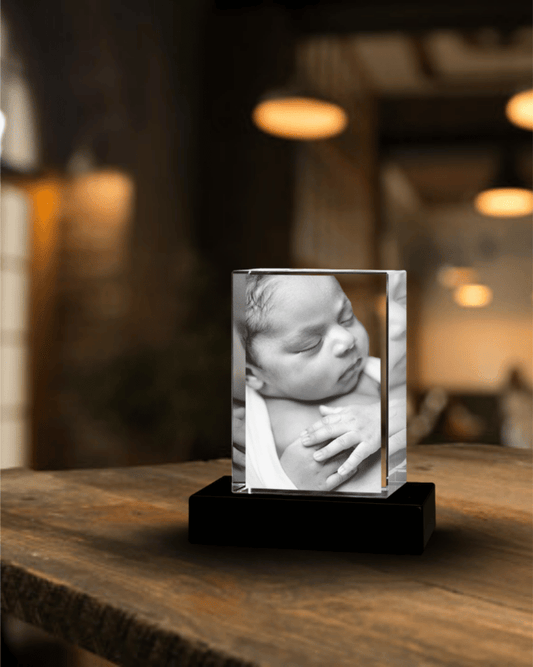 3D Crystal Rectangle Portrait | Elegant Personalised Gift